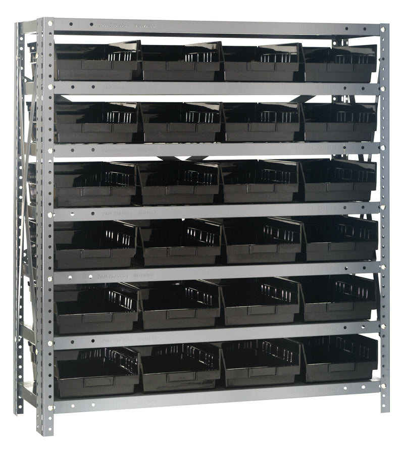 39" High - Economy Shelf Bin System w/ 7 Shelves