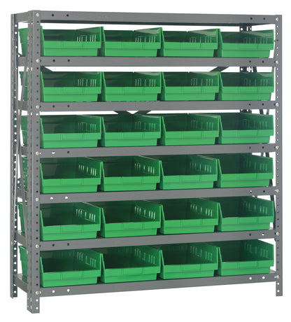 39" High - Economy Shelf Bin System w/ 7 Shelves