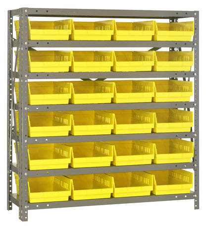 39" High - Economy Shelf Bin System w/ 7 Shelves