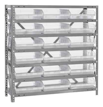 39" High - Economy Shelf Bin System w/ 7 Shelves