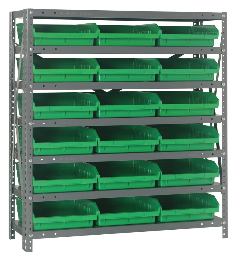 39" High - Economy Shelf Bin System w/ 7 Shelves