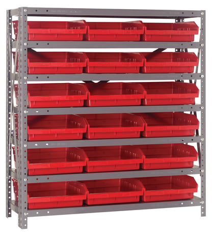 39" High - Economy Shelf Bin System w/ 7 Shelves