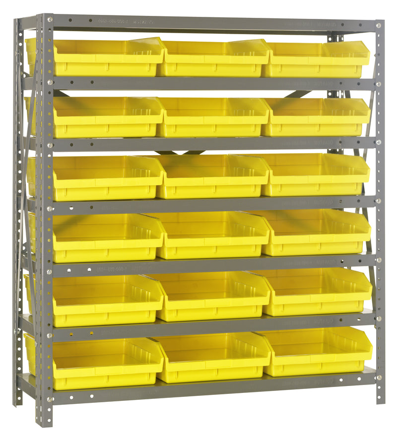 39" High - Economy Shelf Bin System w/ 7 Shelves
