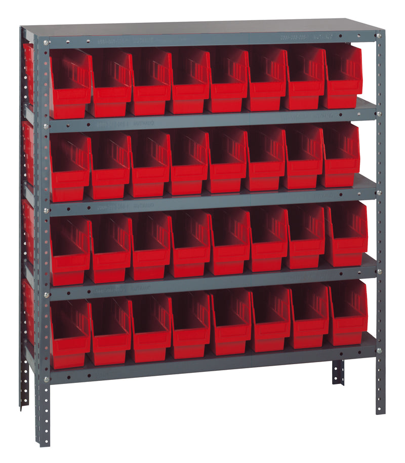 39" High - Large Bin Shelf System w/ 5 Shelves