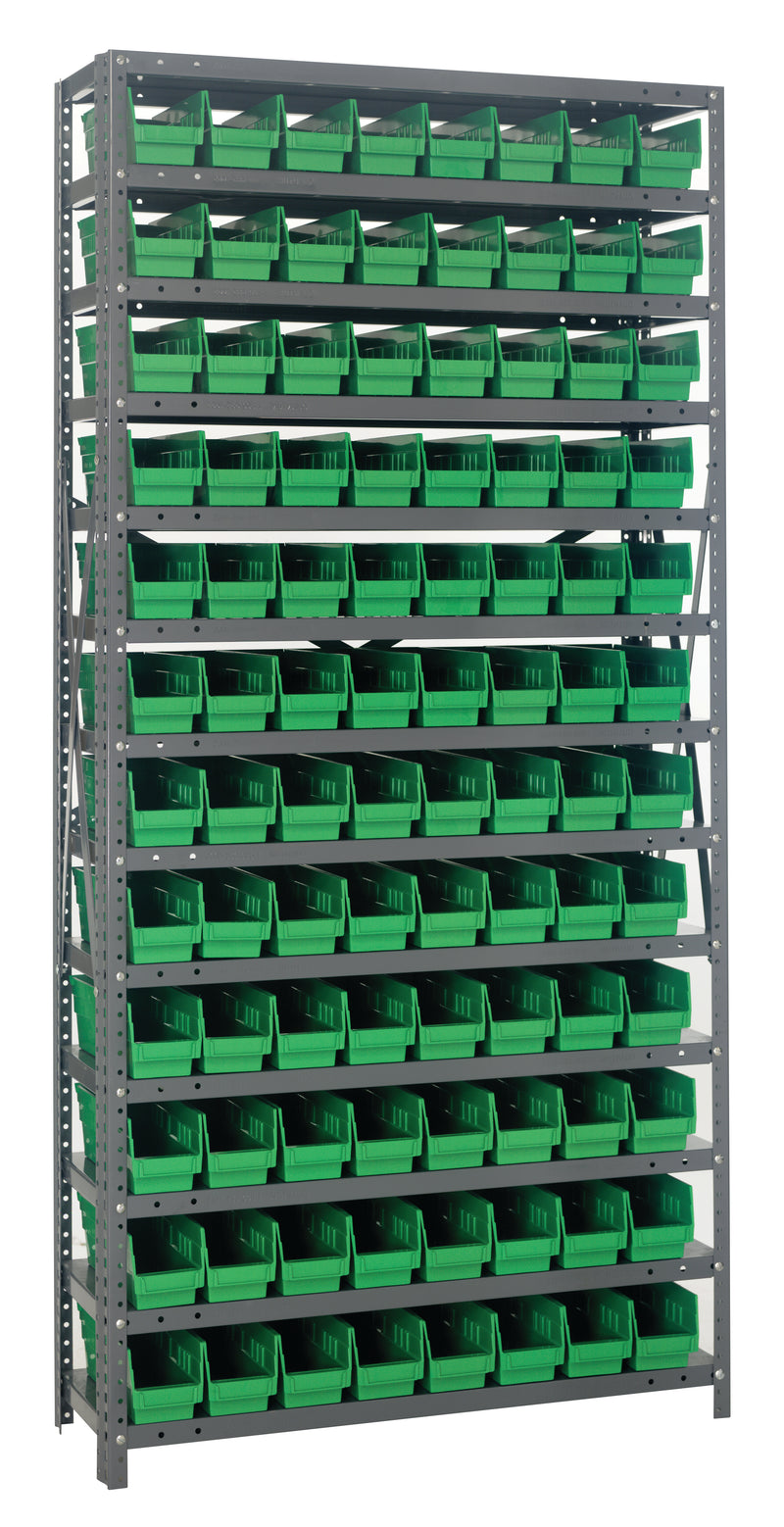 75" High - Economy Shelf Bin System w/ 13 Shelves
