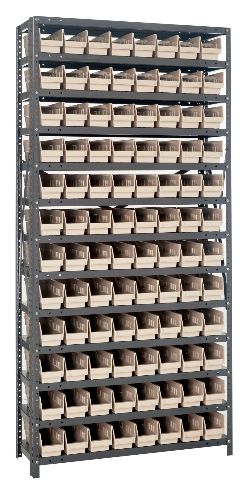 75" High - Economy Shelf Bin System w/ 13 Shelves