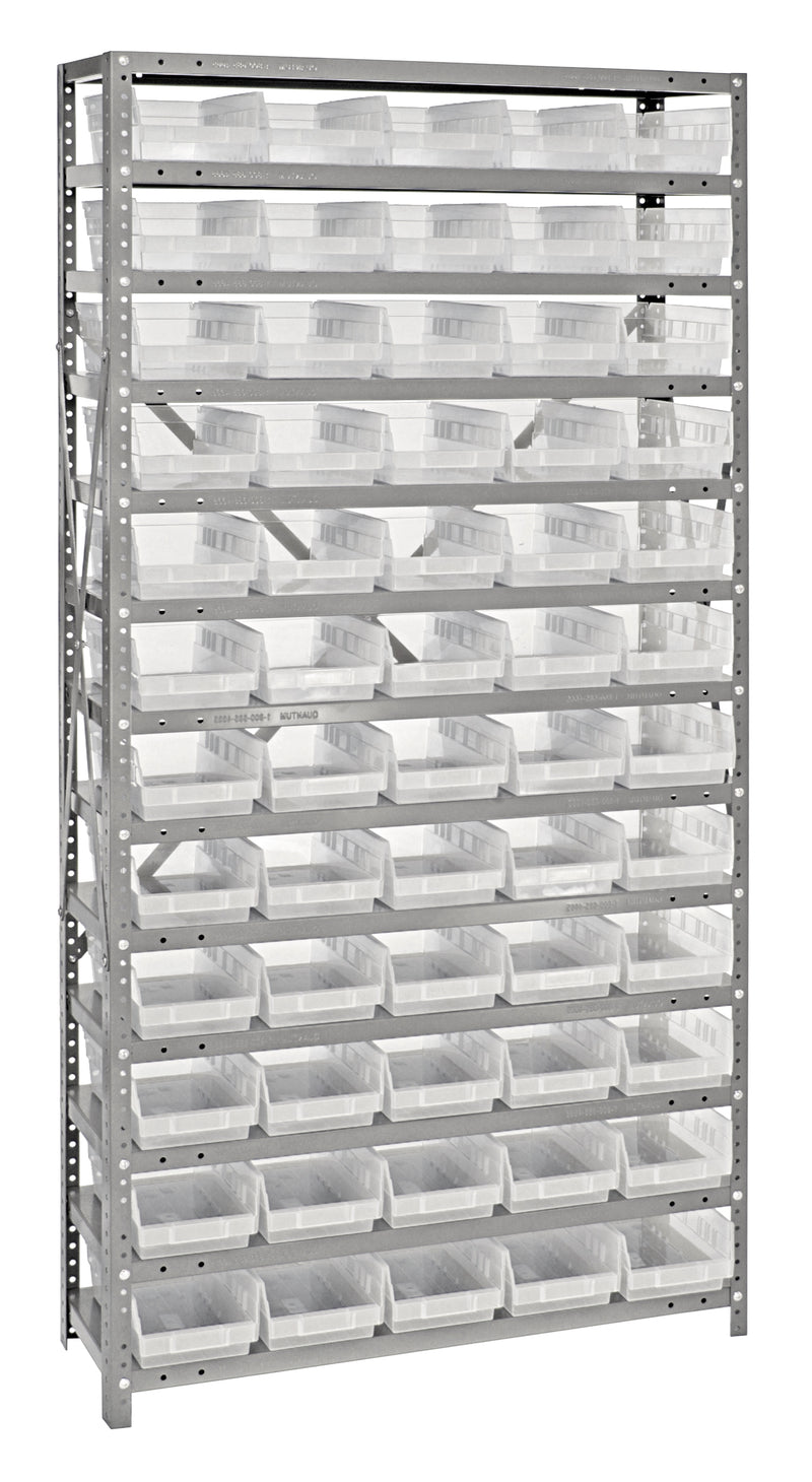 75" High - Economy Shelf Bin System w/ 13 Shelves