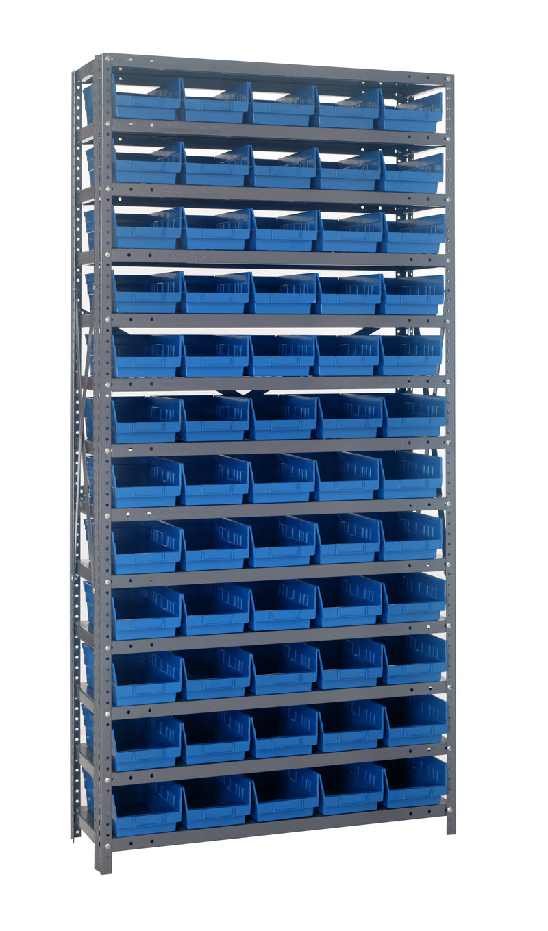75" High - Economy Shelf Bin System w/ 13 Shelves