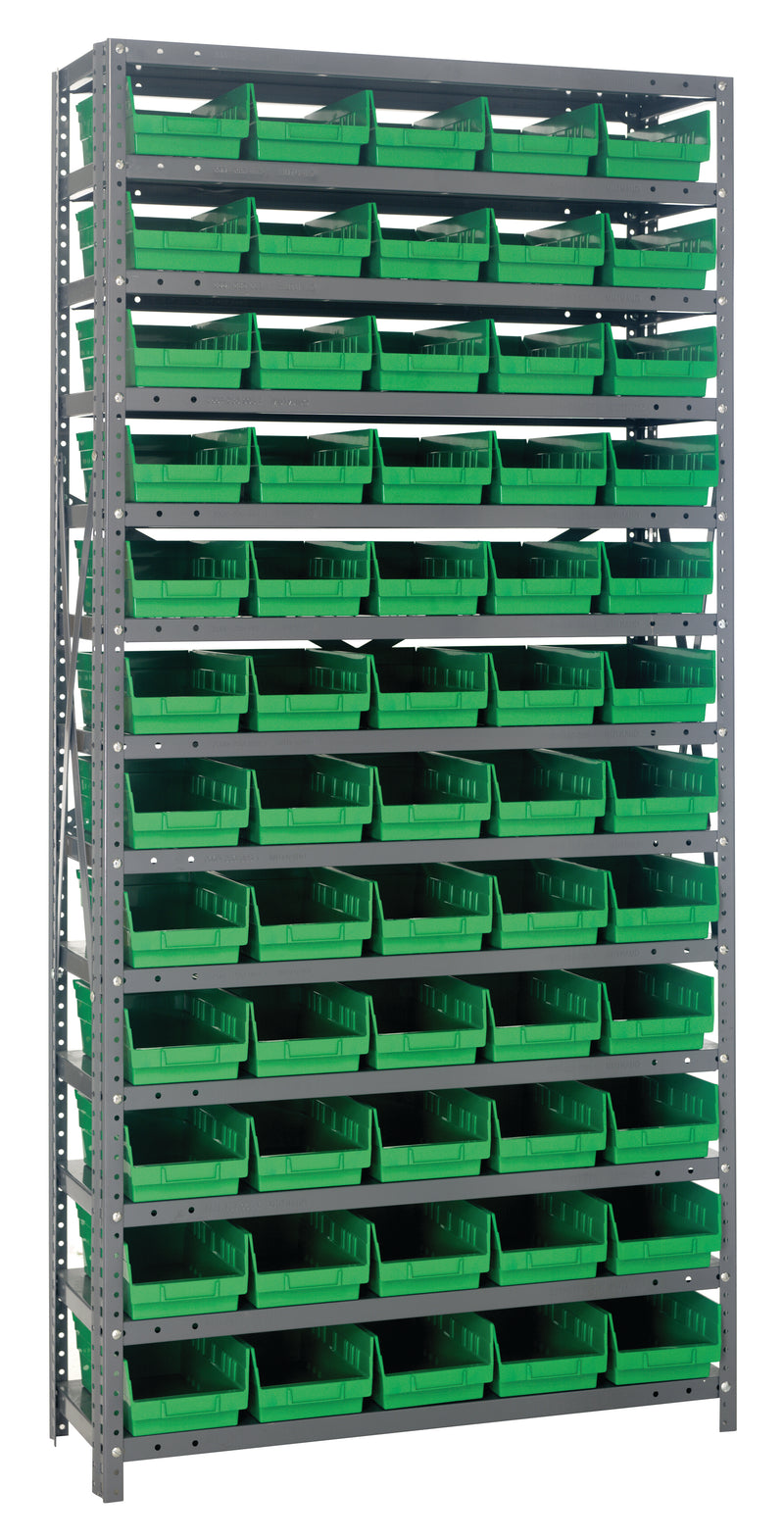 75" High - Economy Shelf Bin System w/ 13 Shelves