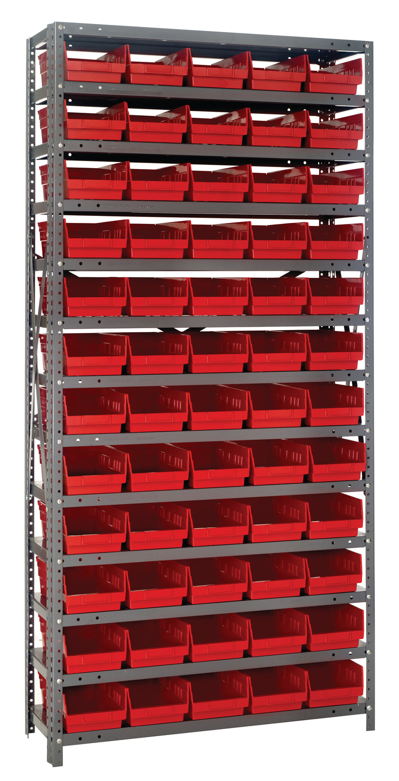 75" High - Economy Shelf Bin System w/ 13 Shelves