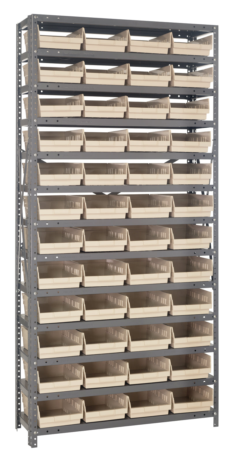 75" High - Economy Shelf Bin System w/ 13 Shelves