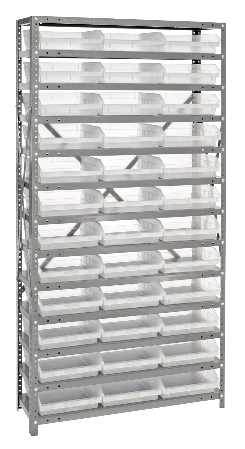 75" High - Economy Shelf Bin System w/ 13 Shelves