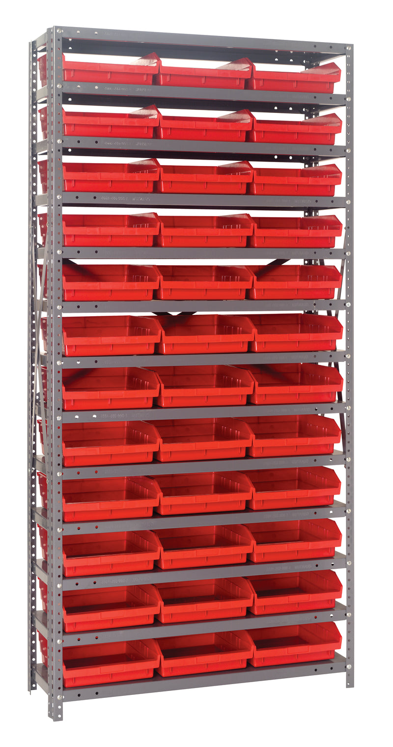 75" High - Economy Shelf Bin System w/ 13 Shelves