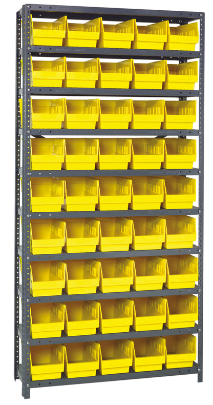 75" High - Large Bin Shelf System w/ 10 Shelves
