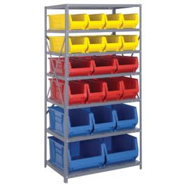 Quantum 24" Steel Shelving Systems – 24" x 36" x 75" – 2475-20-MIX to 2475-954 – 2475-20-MIX, 24" x 36" x 75"