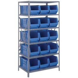 Quantum 24" Steel Shelving Systems – 24" x 36" x 75" – 2475-20-MIX to 2475-954 – 2475-20-MIXBL