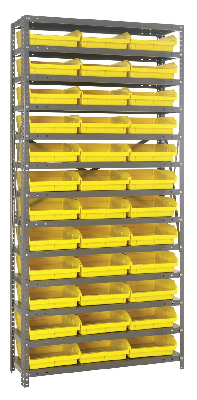 75" High - Economy Shelf Bin System w/ 13 Shelves