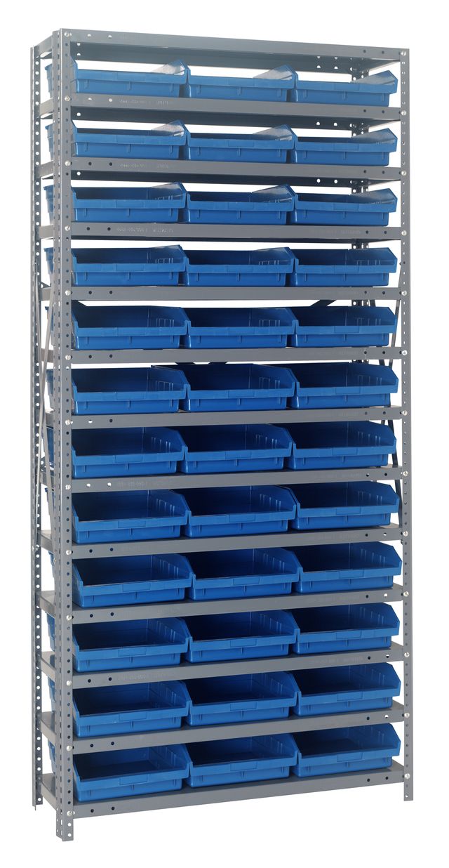 75" High - Economy Shelf Bin System w/ 13 Shelves