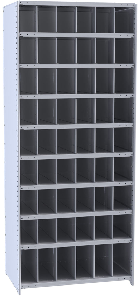 Metal Bin Shelving – Starter Unit, 36"W x 12"D x 87"H