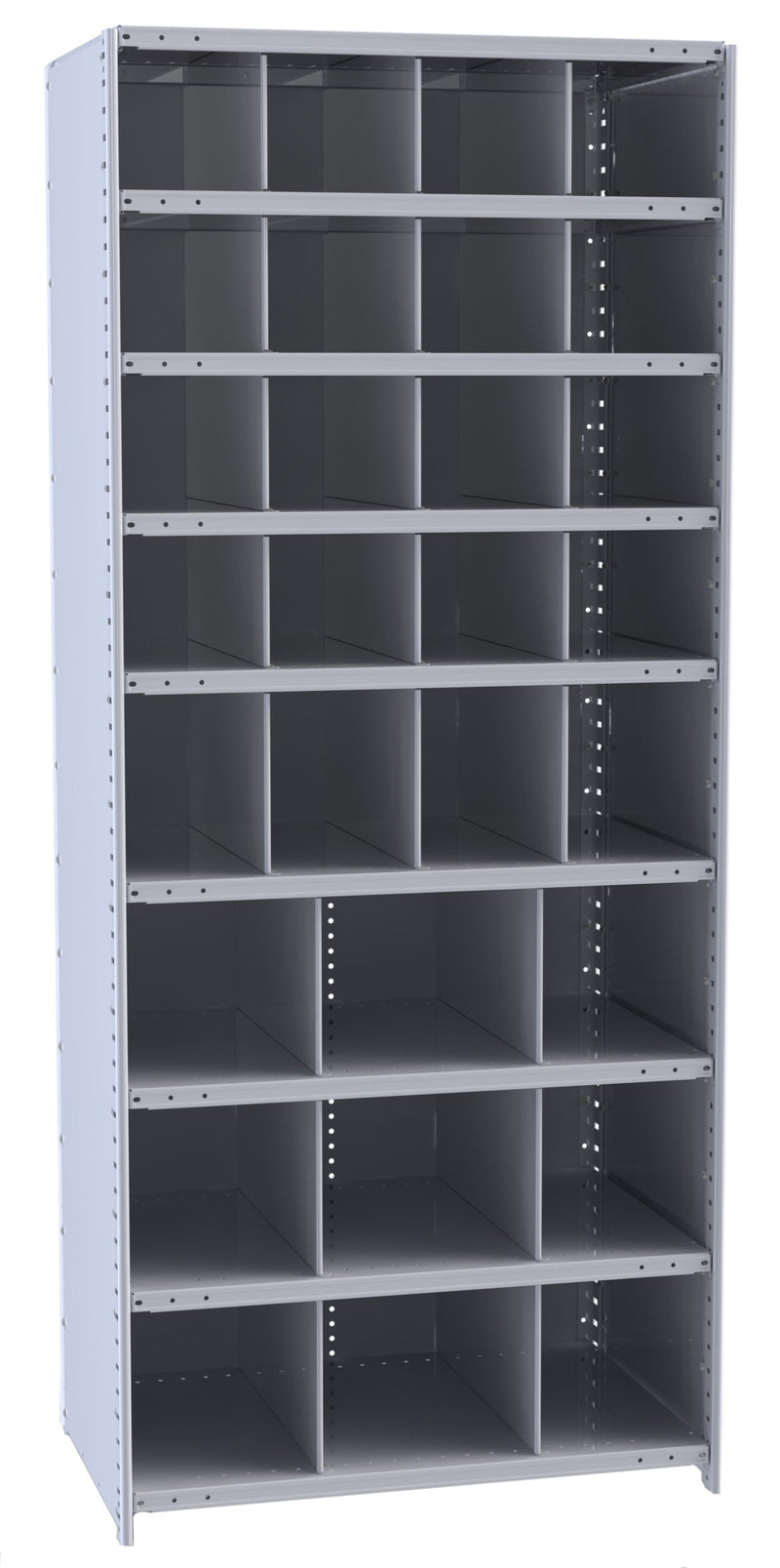 Metal Bin Shelving – Starter Unit, 36"W x 24"D x 87"H
