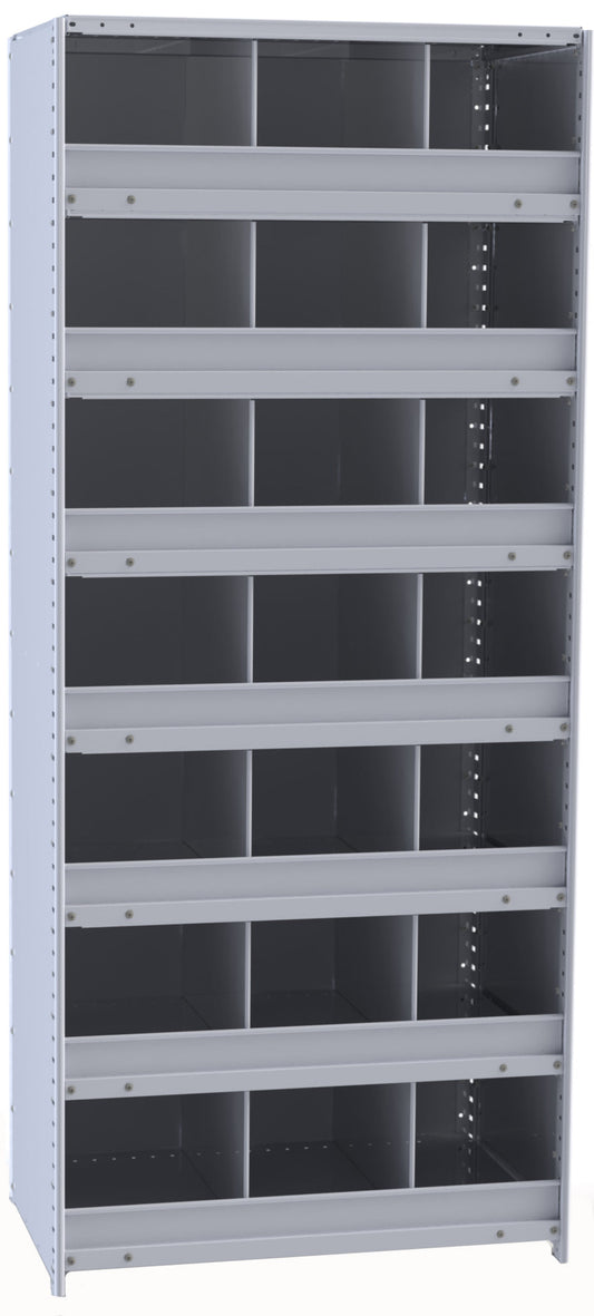 Metal Bin Shelving – Starter Unit, 36"W x 18"D x 87"H