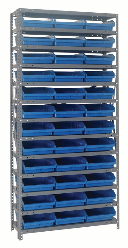 75" High - Economy Shelf Bin System w/ 13 Shelves