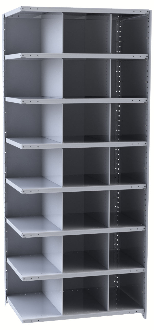 Metal Bin Shelving – Add-On Unit, 36"W x 12"D x 87"H