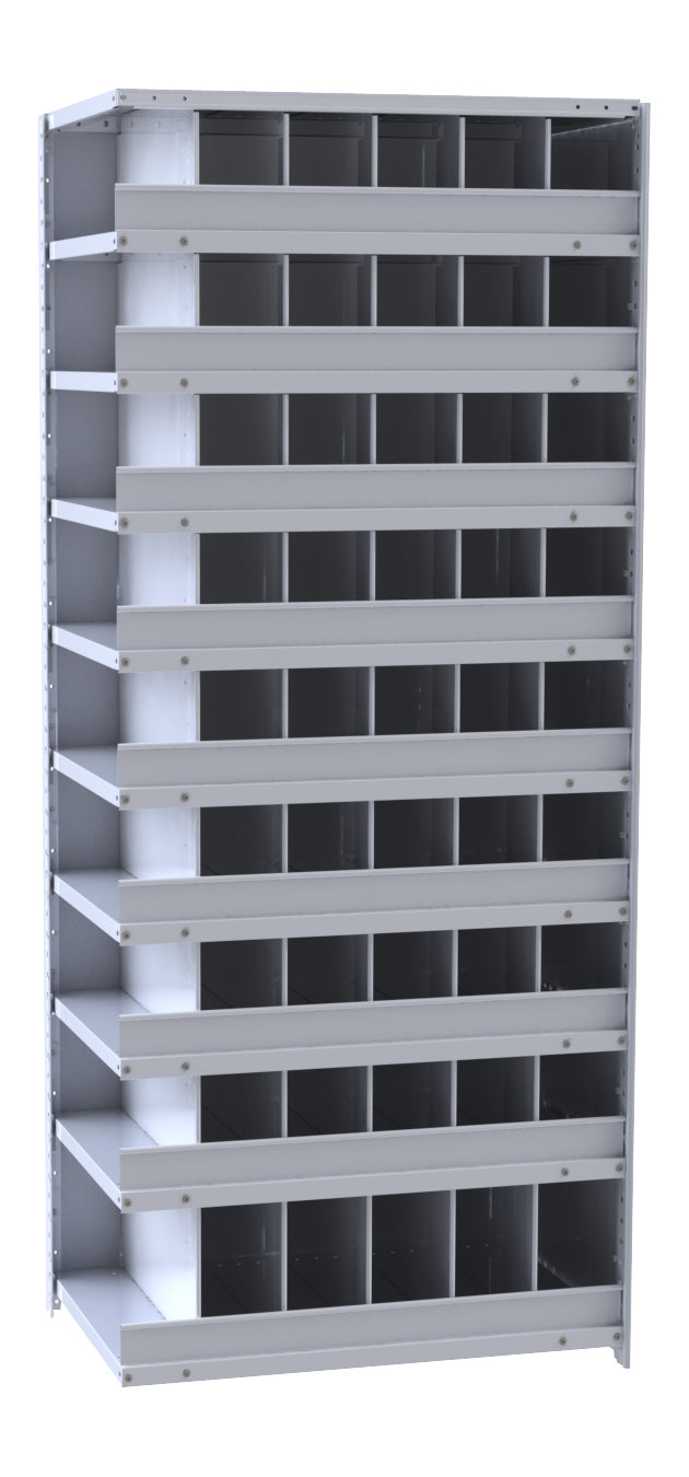 Metal Bin Shelving – Add-On Unit, 36"W x 12"D x 87"H