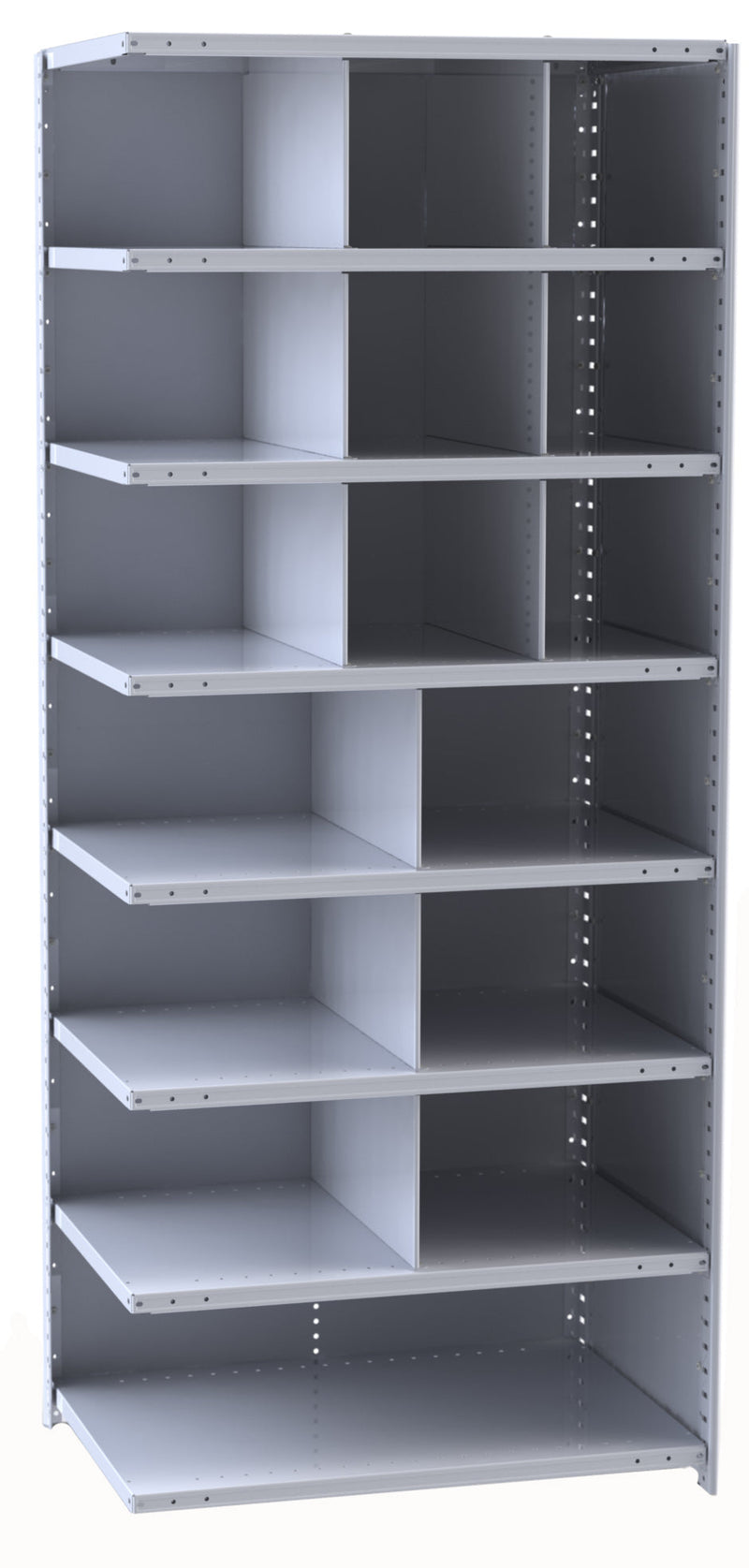 Metal Bin Shelving – Add-On Unit, 36"W x 12"D x 87"H