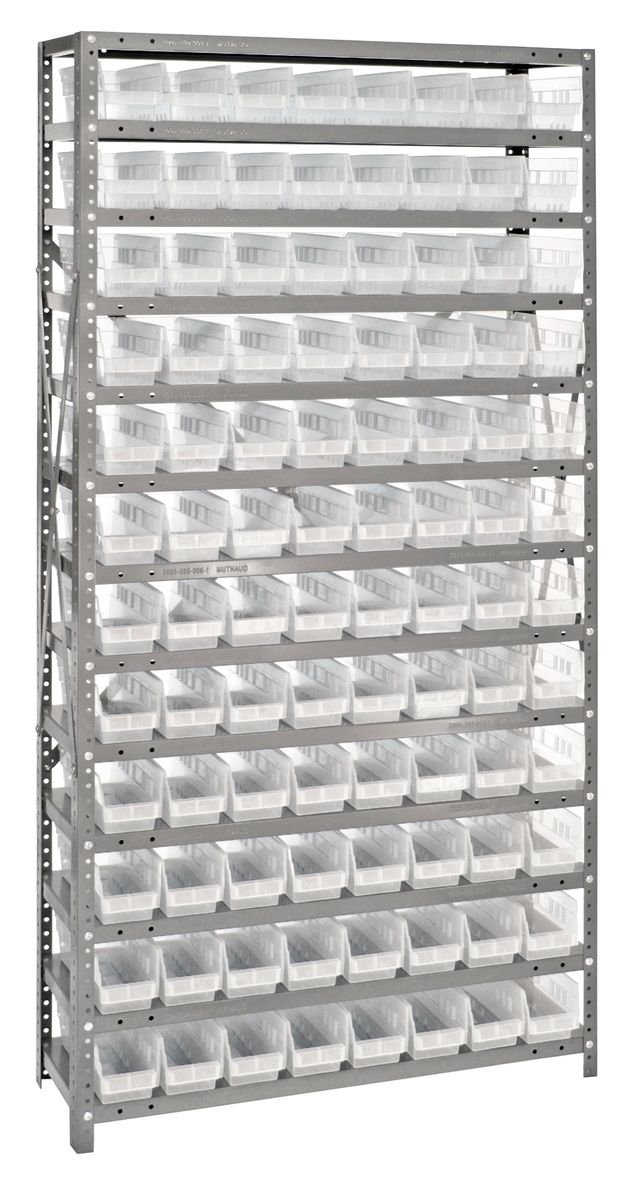 75" High - Economy Shelf Bin System w/ 13 Shelves