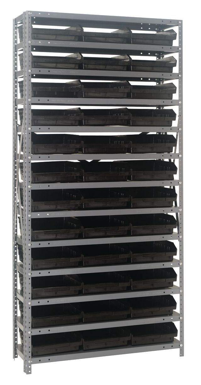 75" High - Economy Shelf Bin System w/ 13 Shelves
