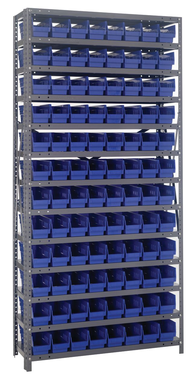 75" High - Economy Shelf Bin System w/ 13 Shelves