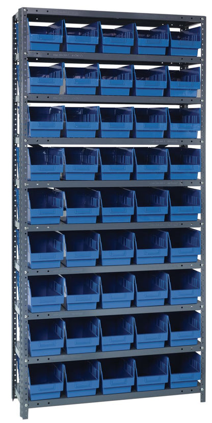 75" High - Large Bin Shelf System w/ 10 Shelves
