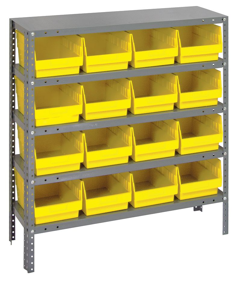 39" High - Large Bin Shelf System w/ 5 Shelves