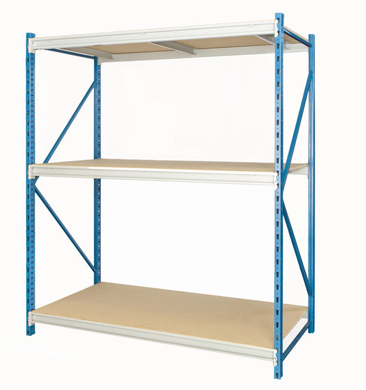 Bulk Rack 48"W x 24"D x 87"H Beams 3 Level Starter Unit Includes particle board deck