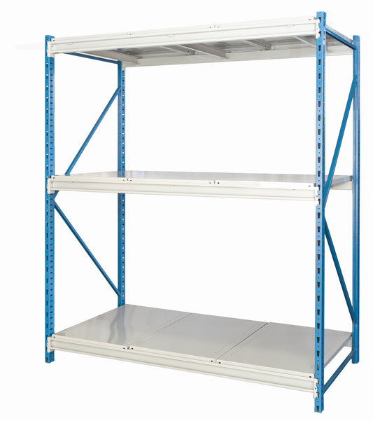 Bulk Rack 48"W x 24"D x 87"H Beams 3 Level Starter Unit Includes steel shelf deck