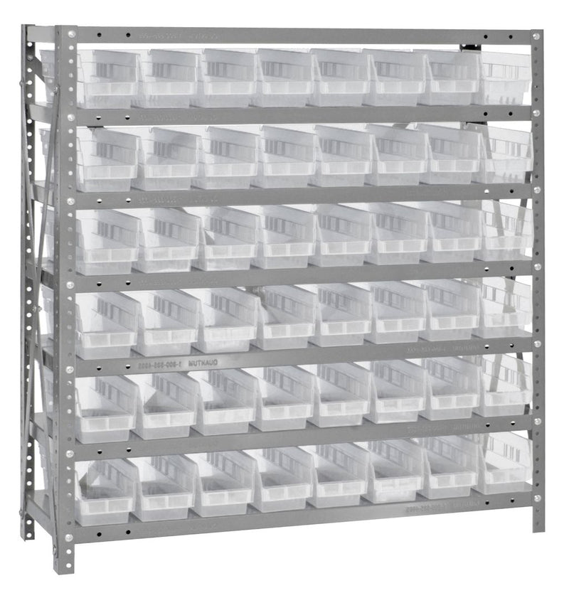 39" High - Economy Shelf Bin System w/ 7 Shelves
