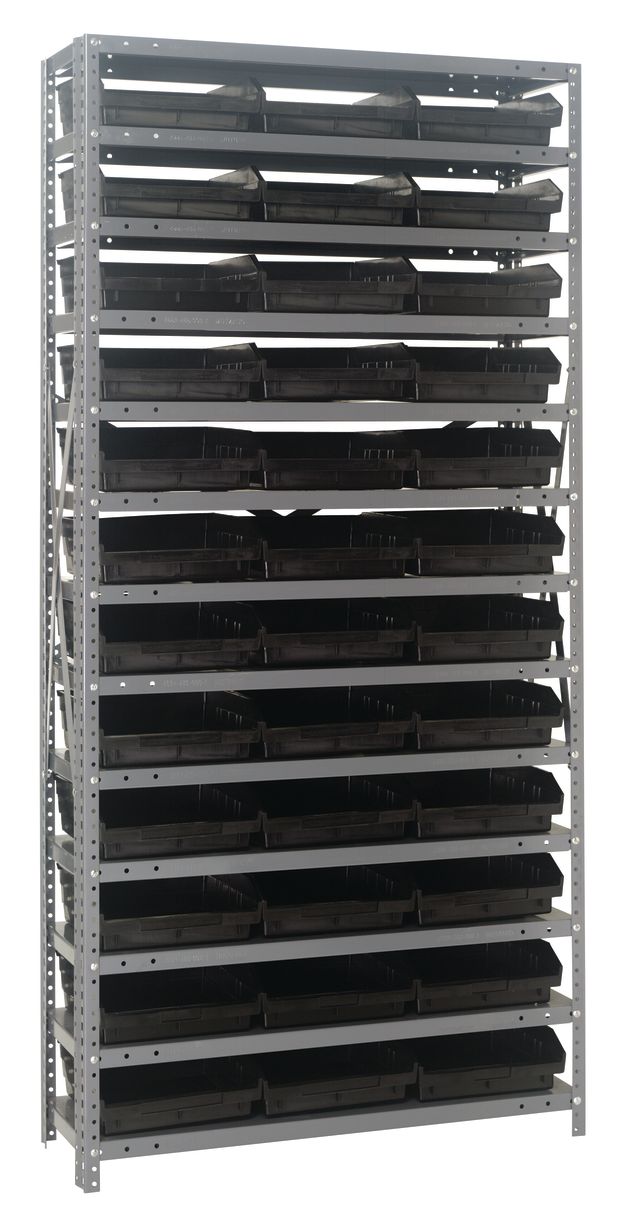 75" High - Economy Shelf Bin System w/ 13 Shelves
