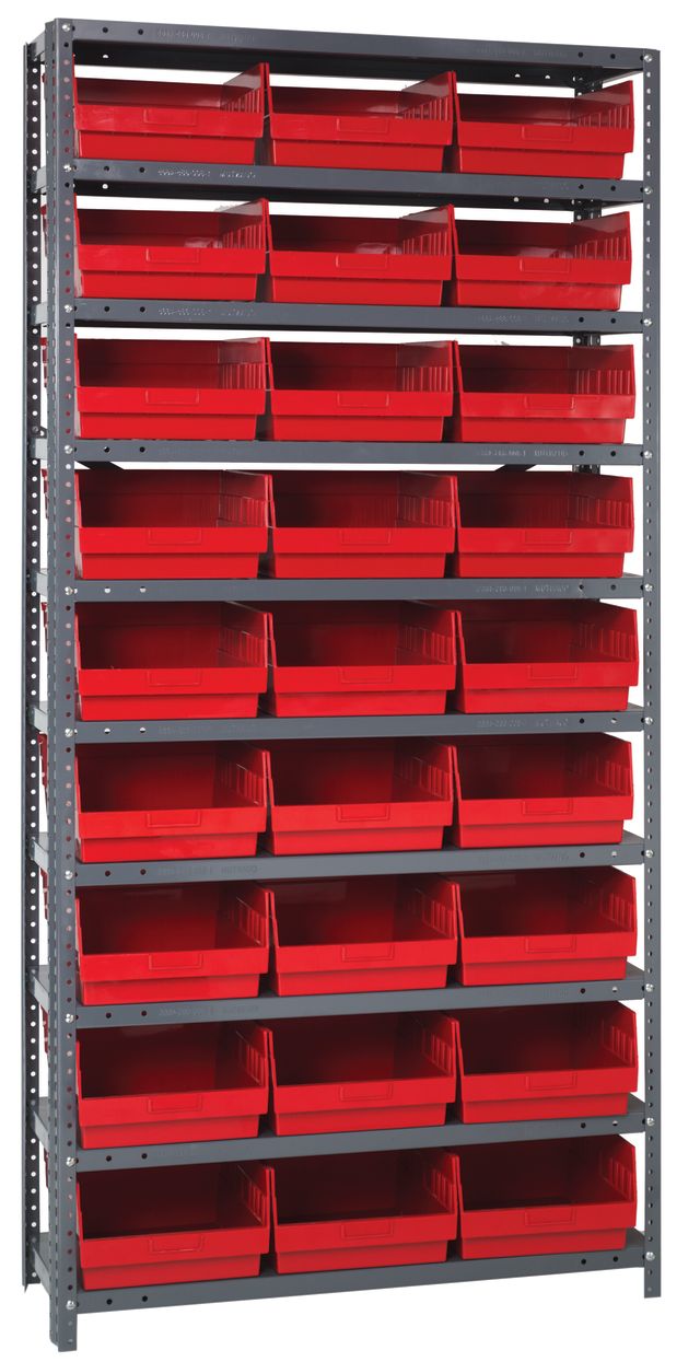75" High - Large Bin Shelf System w/ 10 Shelves