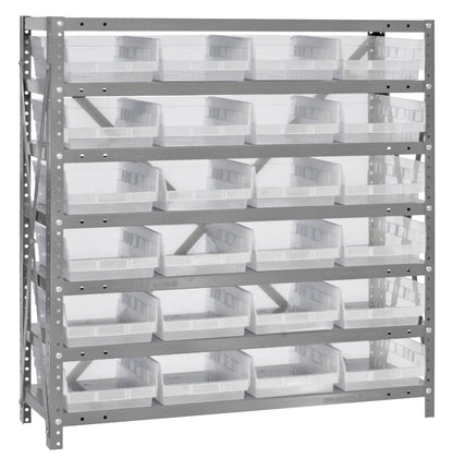 39" High - Economy Shelf Bin System w/ 7 Shelves