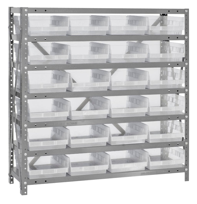 39" High - Economy Shelf Bin System w/ 7 Shelves