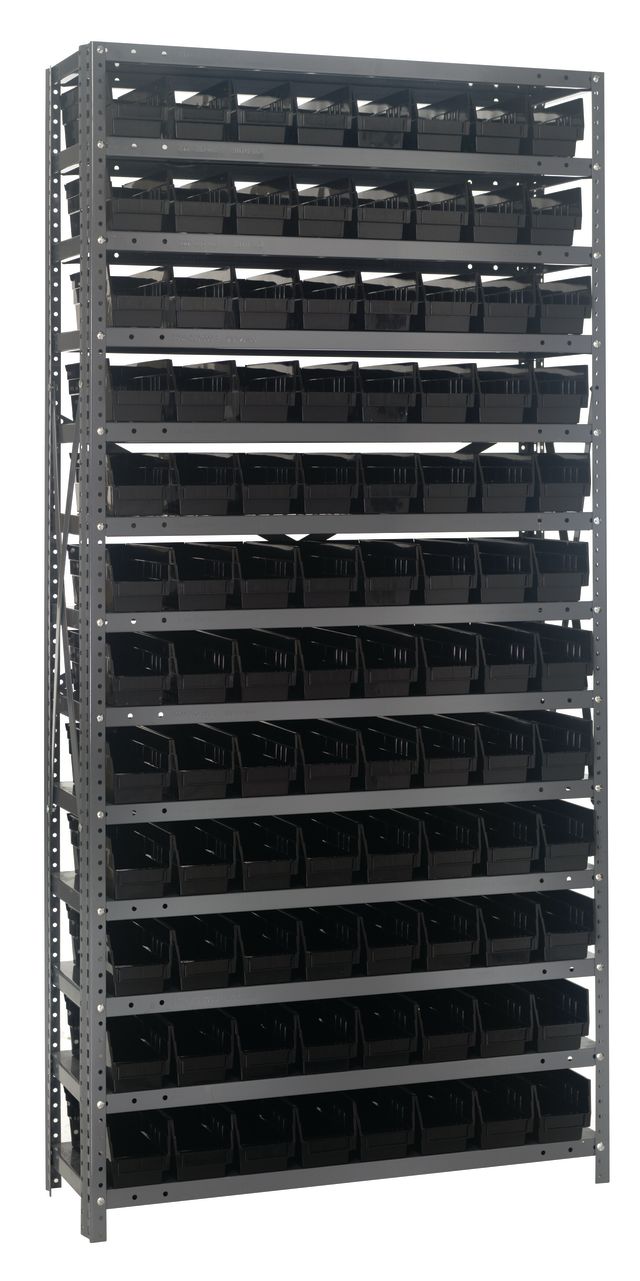 75" High - Economy Shelf Bin System w/ 13 Shelves