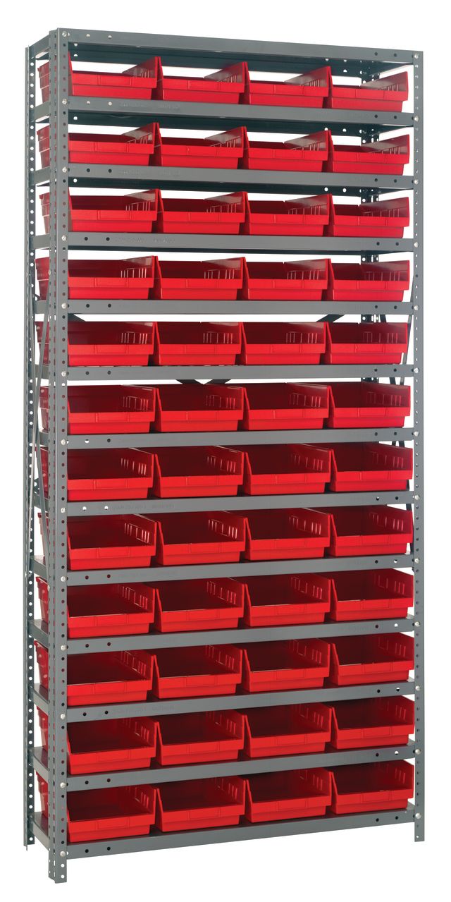 75" High - Economy Shelf Bin System w/ 13 Shelves