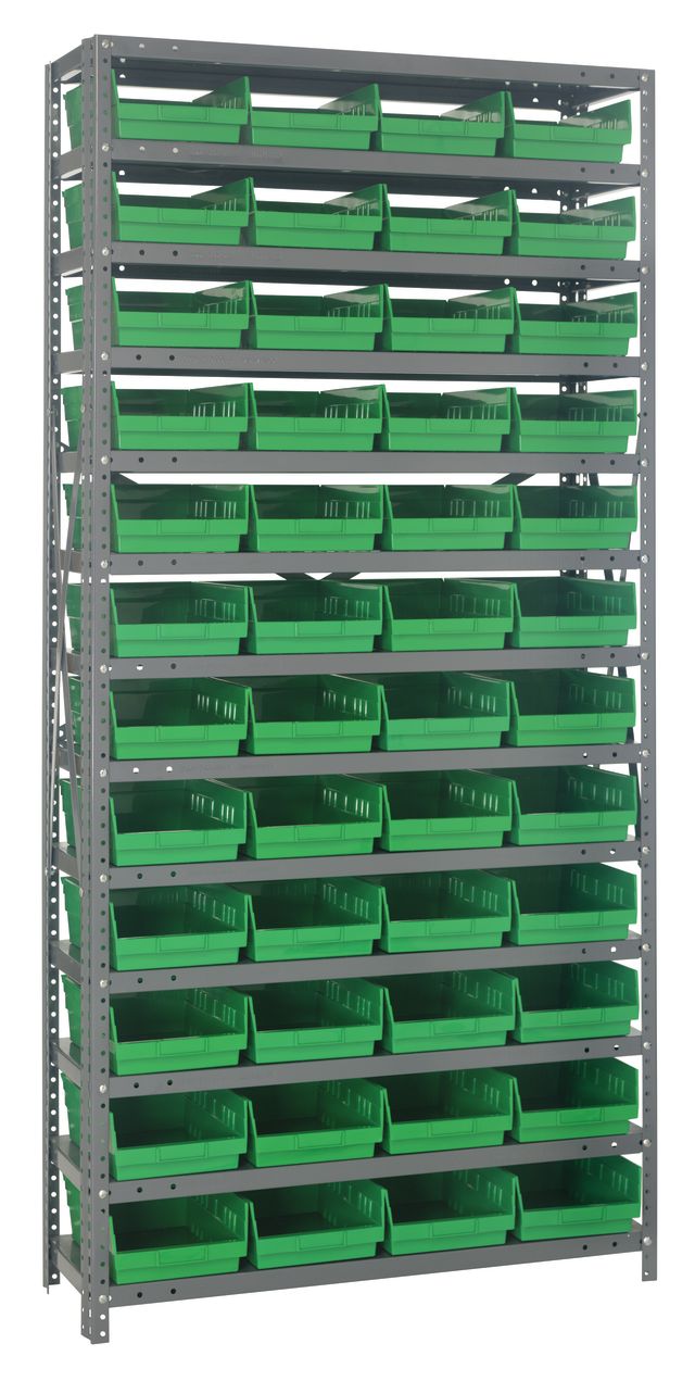 75" High - Economy Shelf Bin System w/ 13 Shelves