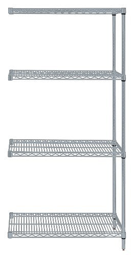 NSF Gray Epoxy Wire Shelving – 54"H Add-on Unit