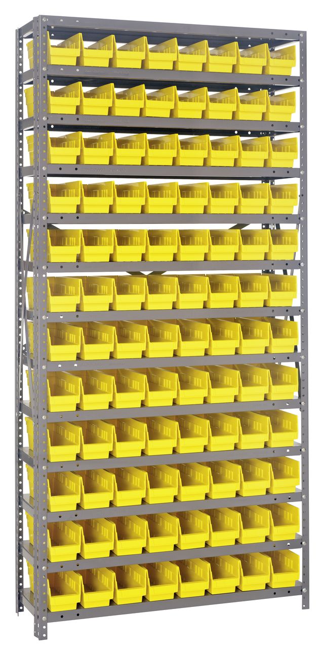 75" High - Economy Shelf Bin System w/ 13 Shelves