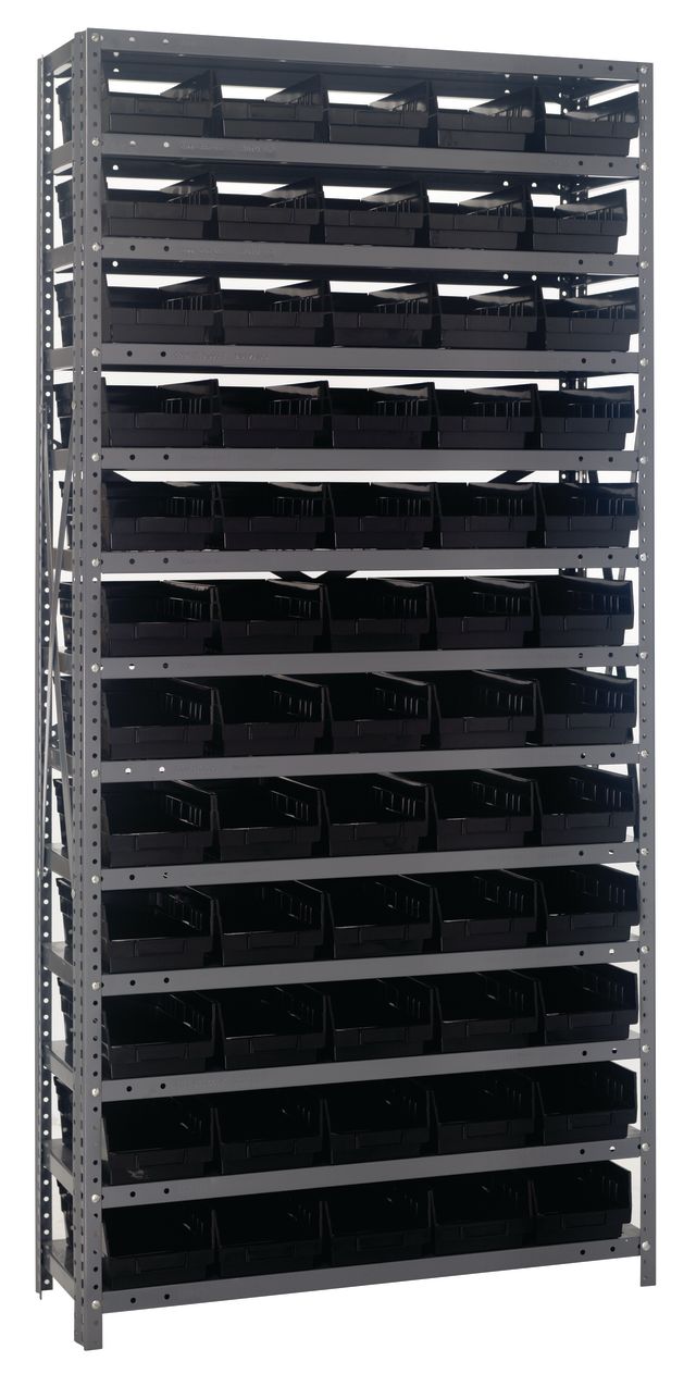 75" High - Economy Shelf Bin System w/ 13 Shelves