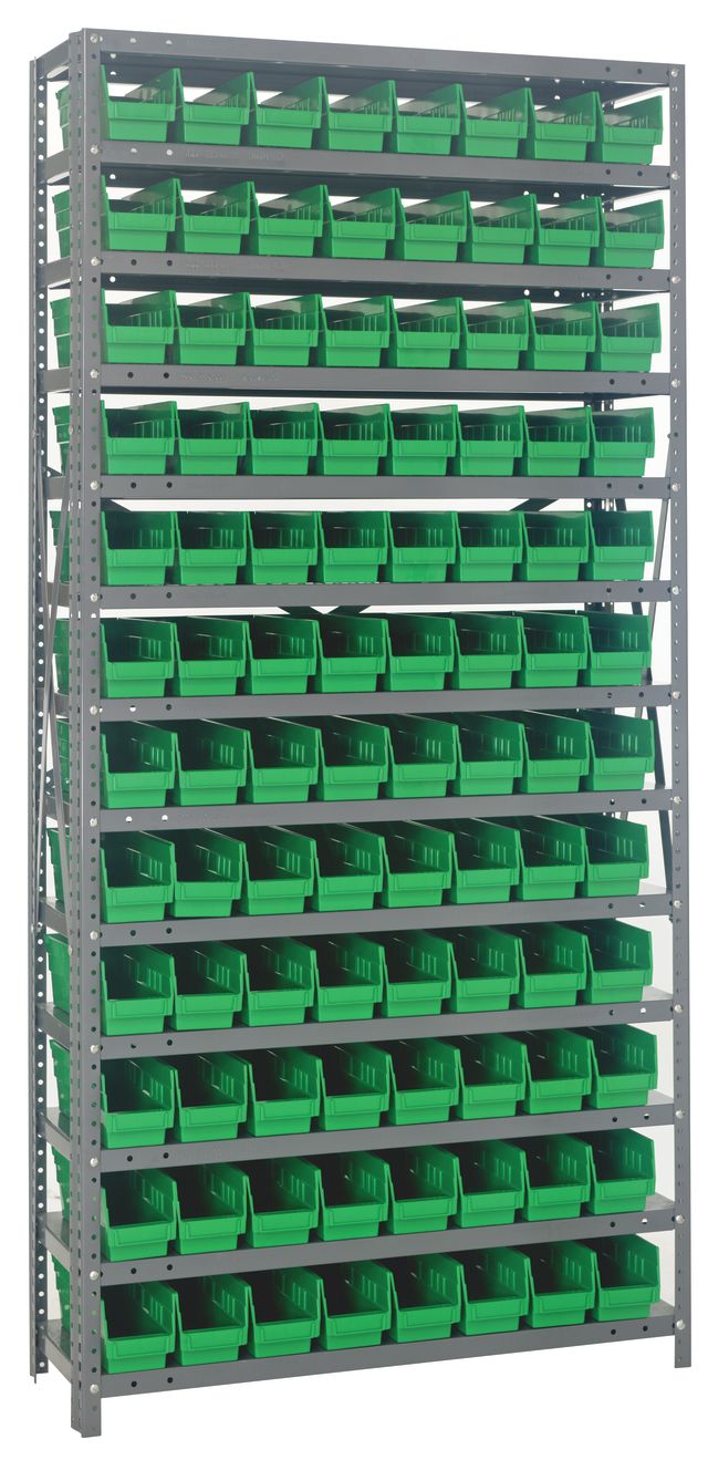 75" High - Economy Shelf Bin System w/ 13 Shelves