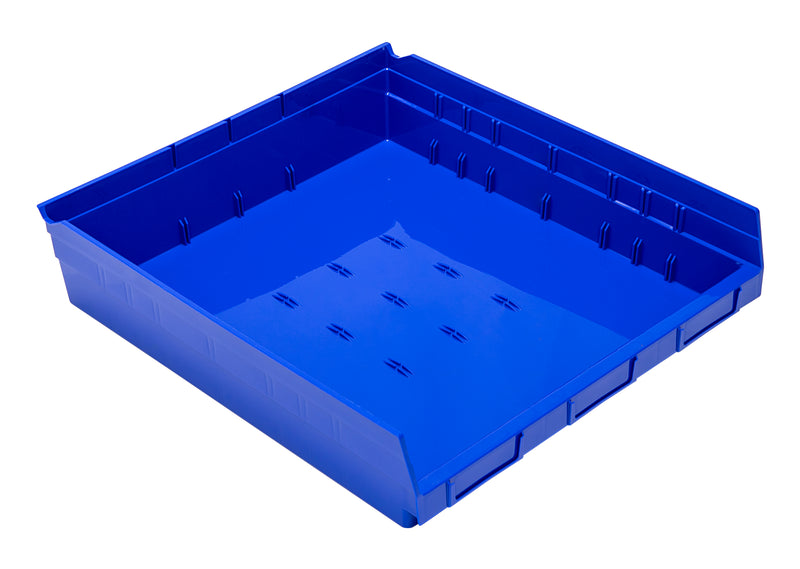 Quantum 4" Shelf Bins – QSB114 to QSB122 – Case Pack – 17-7/8" x 16-1/2" x 4" – QSB122 – Blue