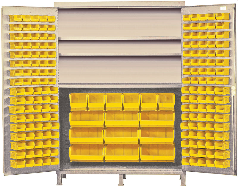 Quantum 60" Wide Storage Cabinets – 60" x 24" x 84" – QSC-BG-60S – Yellow